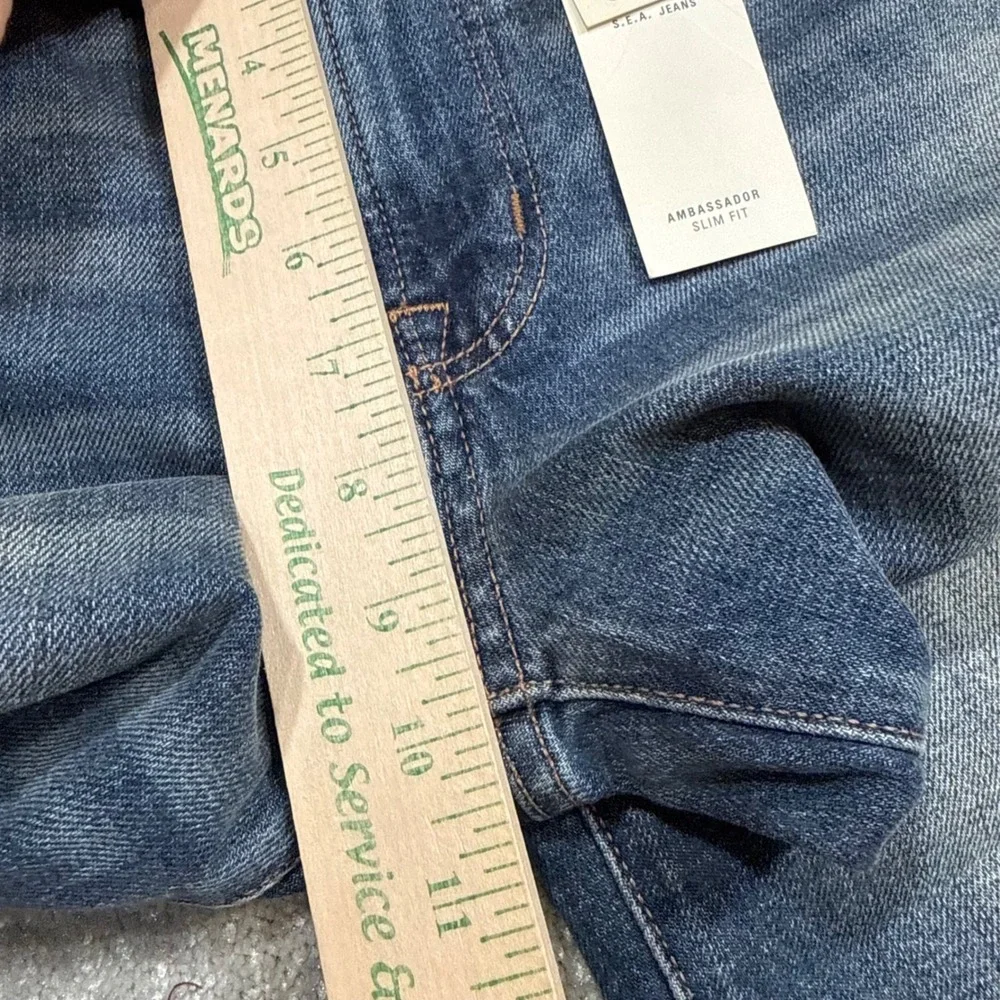 Outerknown Ambassador Slim Fit Jeans Worn Indigo Stretch NWT 31x34 Organic Denim